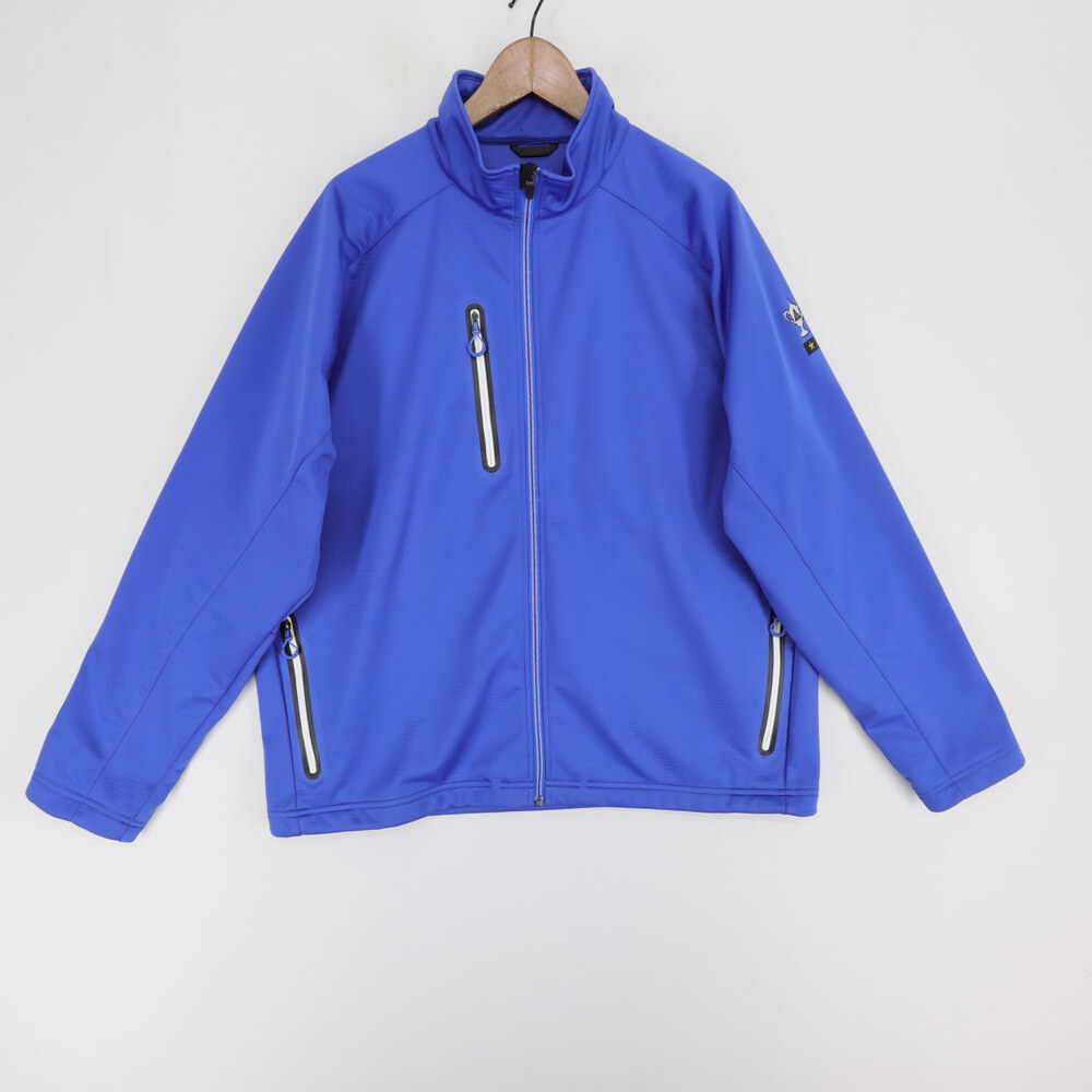 Zero Restriction Jacket Mens XL Blue Golf Tour Series Full Zip Softshell